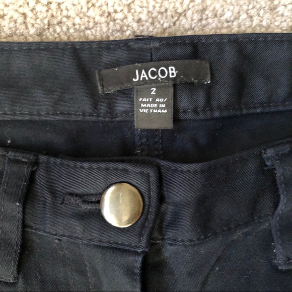 Jacob Cotton Skinny Dress Pants Mid Rise Waist - Picture 4 of 8